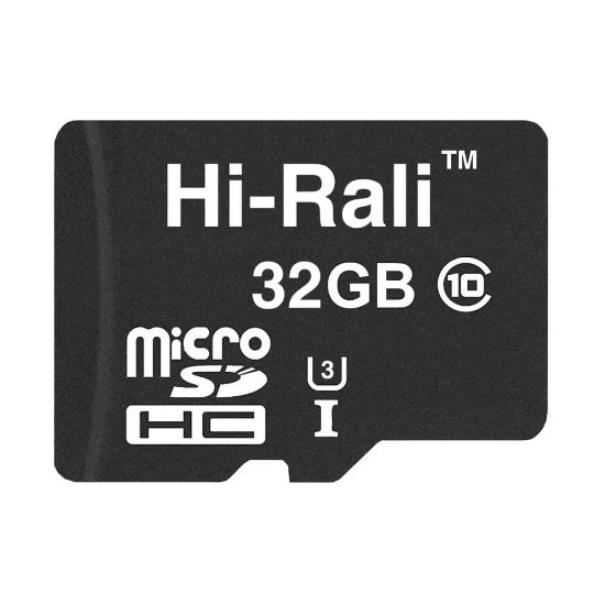  Зображення Карта пам`ятi MicroSDHC 32GB UHS-I U3 Class 10 Hi-Rali (HI-32GBSD10U3-00) 